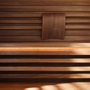 salon siège en noyer sauna en bois intérieur