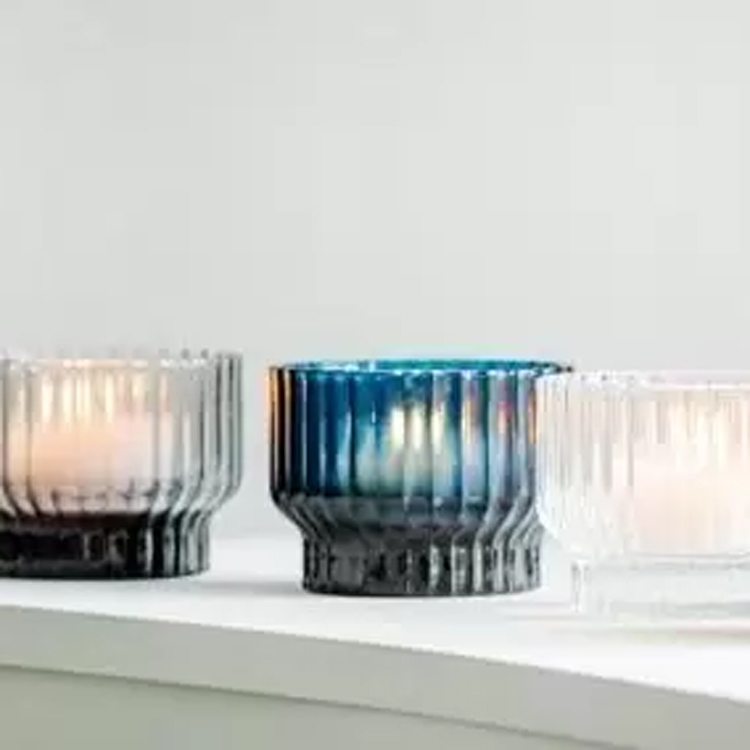 4 kaarsen verschillende kleuren glas