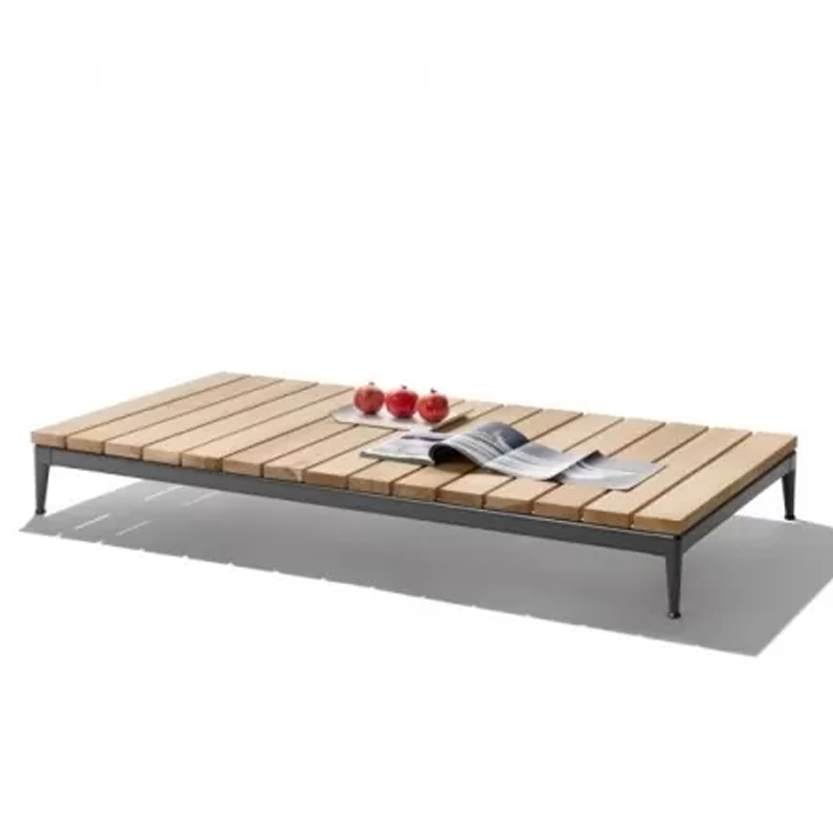 table basse pieds gris avec surface en bois visuel
