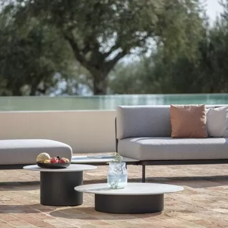 todus branta grey lounge set with pool tables closeup