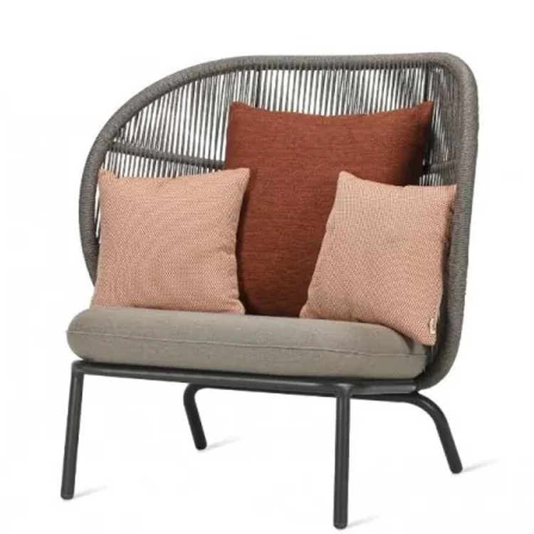 loungestoel met kussens